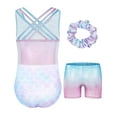 thumbnail image 5 of Girls Dance and Gymnastics Leotard,Sparkly Cross-Back Gymnastics Leotards with Shorts for Girls Ages 3-12, 5 of 7