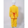 thumbnail image 5 of Nyeemya Kids Boys Girls Kung Fu Suit Unisex Children Dragon Embroidery Tai Chi Outfit Chinese Martial Yellow 110, 5 of 8