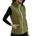 thumbnail image 5 of Women Polar Fleece Vest Jacket Casual Zip Up Sleeveless Fuzzy Coat Lightweight Fall Winter Sherpa Outerwear with Pocket, 5 of 5