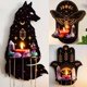 thumbnail image 2 of 1pc, Portavelas De Pared De Madera, Colgante De Candelabro De Animal Creativo, Exhibición De Cristal Interior De Artesanía De Madera De Pared, Estante De Madera De Cristal, Soporte De Palma De Animal, 2 of 3