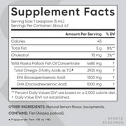 Sports Research® Omega-3 Fish Oil, Lemon - 4685 mg of Fish Oil - 48 servings