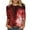 QR1-Red, variant on VKOYWKM Women Tops Halloween 3/4 Sleeve T-Shirts Halloween Graphic Casual Crew Neck Fall Tunic Top