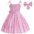 thumbnail image 3 of Girls Pink Purple Plaid Costume Dress Halloween Doll Cosplay Dress Up, 3-9 Year, 3 of 8