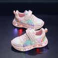 thumbnail image 6 of yboeqw Toddler Girls Hook and Loop Light‑Up Sneakers Butterfly Sequin Decor LED Flashing Heart Sole Lightweight Non‑Slip Casual Athletic Shoes for Little Girls, 6 of 8