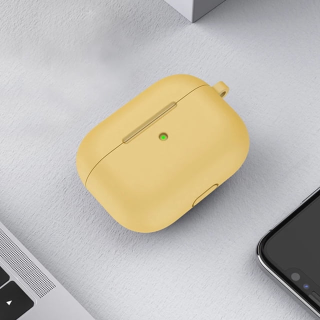 Silicone Earphone Case for AirPods 1/2 Cover Case Wirless Headphones Earbuds For Airpods pro2 Case with Case Bag Yellow For Airpods1 2