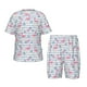 thumbnail image 1 of Balery Flamingo and Pineapple Conjunto de Pijama Infantil de Manga Corta con Estampado – Ropa de Dormir de Algodón Suave-Large, 1 of 6