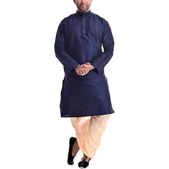 Royal Kurta Mens Silk Blend Dhoti Kurta
