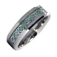 thumbnail image 2 of Men's and Women's Dragon Ring Green Carbon Fiber 6MM, 2 of 3