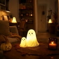 thumbnail image 5 of Halloween Night Light, Mini Glowing Ghost Decoration, Funny Whimsical Holiday Ornament, Cute Resin Tabletop Decor for Nightstands, Bookshelves, Mantels and Desks, Halloween Home Decor Gift, 5 of 9