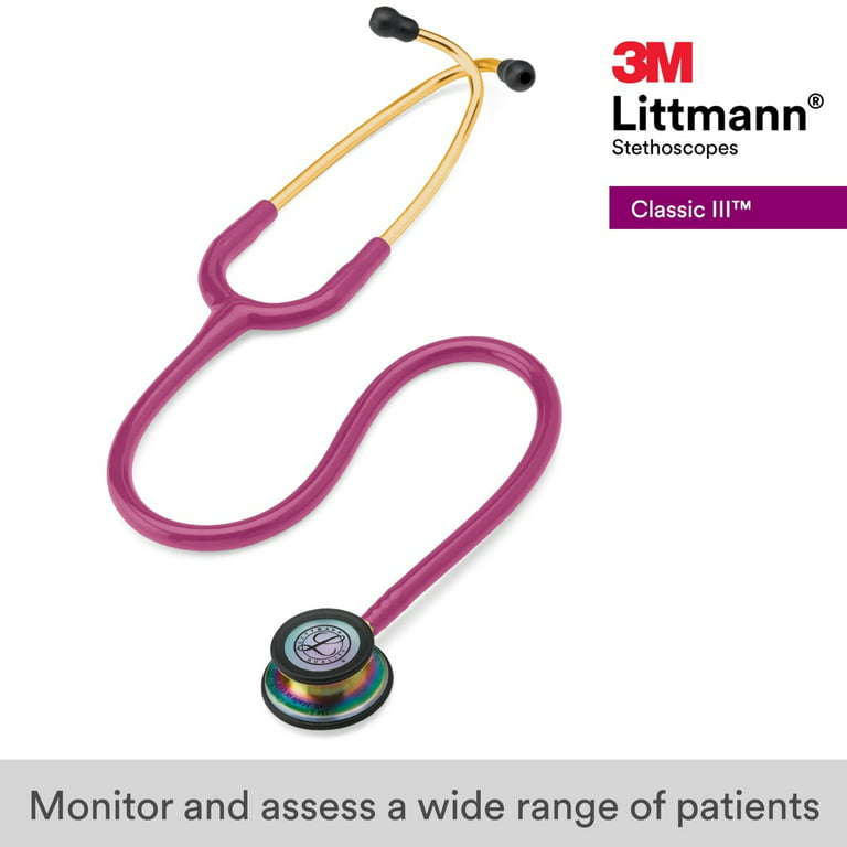 Littmann Classic III Monitoring Stethoscope: Raspberry Rainbow 5806