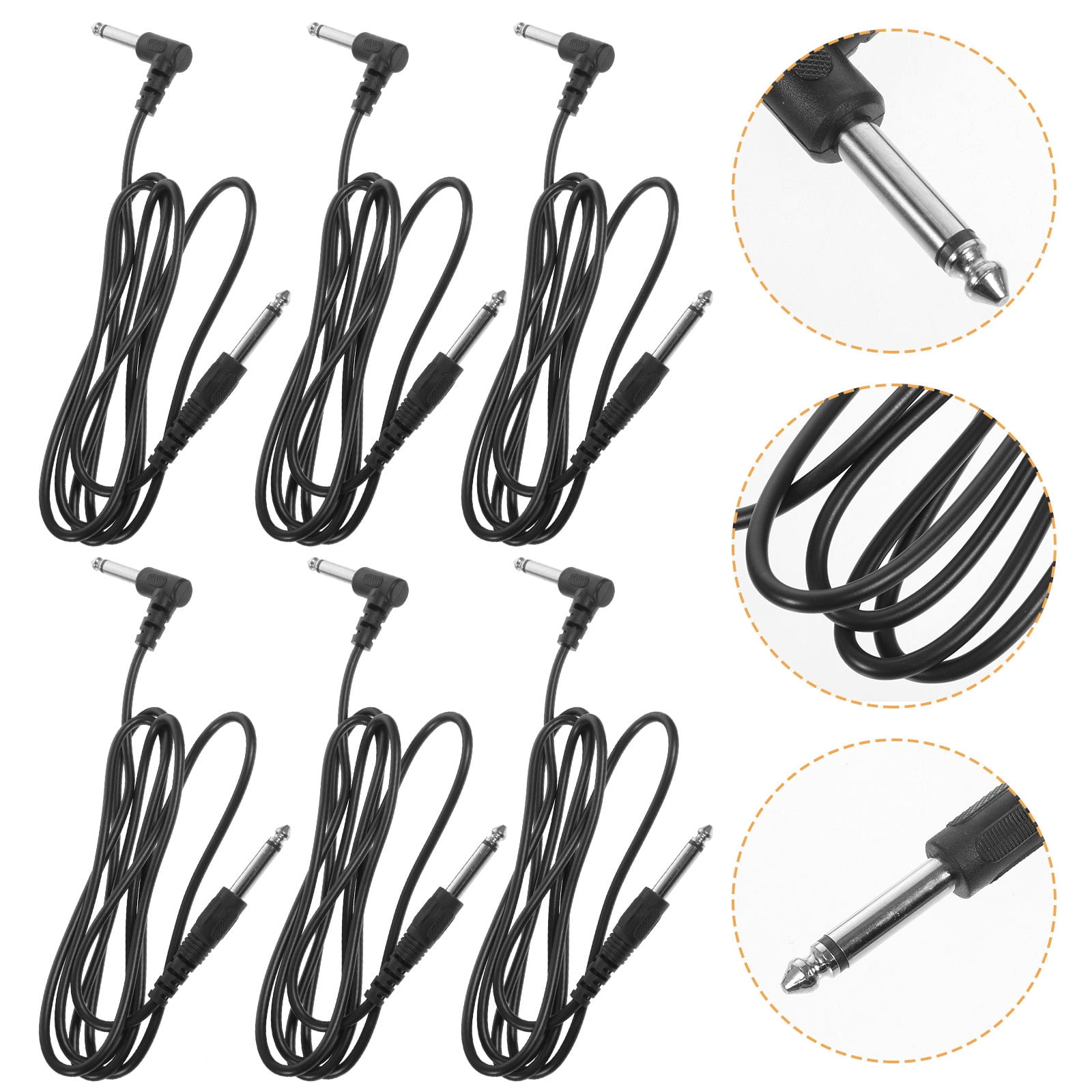 HOMEMAXS 16 pcs  Guitar Cables Professional 6.35mm Guitar Cables Instrument Cables Guitar Cords