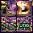 thumbnail image 3 of Colorful Design Mardi Gras Banner Masquerade Theme Carnival Display Feather Decoration Firework Pattern Festival Background for Carnival Party Mardi Gras Celebration Masquerade Ball, 3 of 8