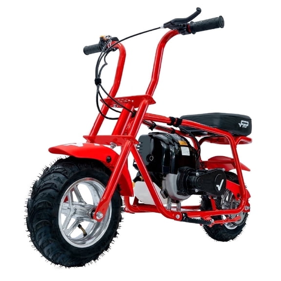 FRP 40cc Mini Bike Gas Powered 4-Stroke Off Road Dirt Bike for Teens, Youth Pocket Bike with Pull Start & Disc Brake, 18 MPH Max Speed (Red)