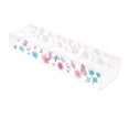 thumbnail image 3 of Jarrón rectangular de acrílico transparente, largo, transparente, para flores, para plantas 14 agujeros, 3 of 9