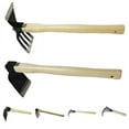 thumbnail image 5 of Garden Hand Rake Tool with Wooden Handle Dual-purpose Hoe Garden Hand Hoe & Tiller for Digging Weeding Gardening and Cultivating, 5 of 10