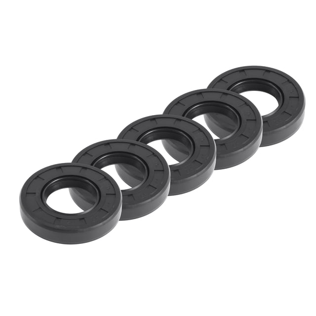 Sello de Aceite Universal TC Doble Labio con Resorte de Acero 32x62x12mm Alta Presión Caucho NBR Negro 5pcs
