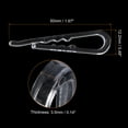 thumbnail image 2 of 100Pack Durable Plastic Alligator Clips, 1.97" Clear U Shape Shirt Clip Clothespins with Teeth, 2 of 6