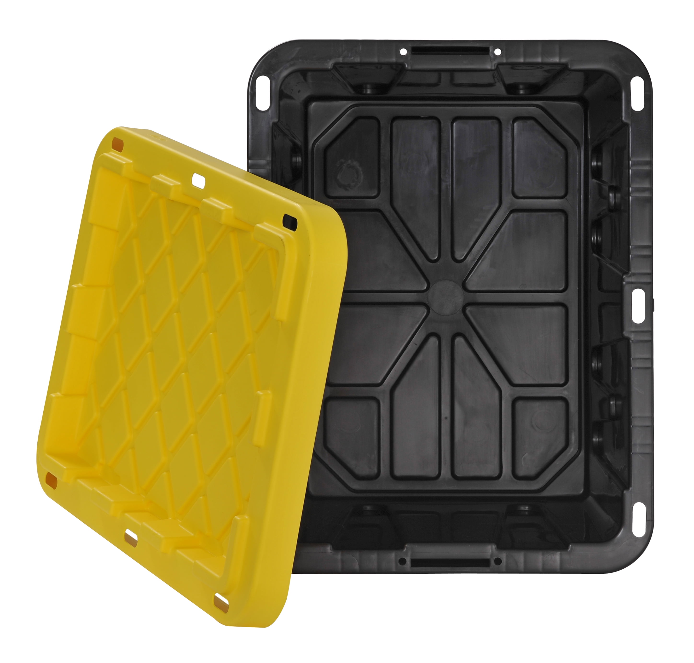 CX BLACK & YELLOW® 5-Gallon Tough Storage Containers with Lids, Stackable,  6-Pac