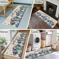 thumbnail image 6 of Hello Spring 2'x6' Runner Rug, Pastoral Purple Bottle Floral Rustic Burlap Washable Non-Slip Area Rugs for Hallway Kitchen Floor Bedroom Entryway, StainResistant Laundry Carpet Decoration Indoor Mat, 6 of 9