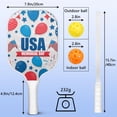 thumbnail image 4 of Pickleball Paddles Set Of 2, Fiberglass Surface, USA, Independence Day Print, 4 Balls & Bag, 4 of 5