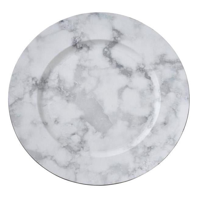 Saro Ch018 Gy14r 14 In Round Marble Design Table Chargers Grey Set Of 4 Walmart Canada