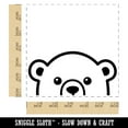 thumbnail image 2 of Peeking Polar Bear Self-Inking Rubber Stamp Ink Stamper - Red Ink - Large 1-1/2 Inch, 2 of 7