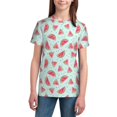 thumbnail image 3 of Wukai Watermelon Youth Unisex Short Sleeve T-Shirt for Boys, Girls, Teens, and Kids-X-Small, 3 of 7