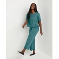 thumbnail image 6 of Hanes Originals Women's French Terry Wide Leg Cropped Pants Cactus XS, 6 of 7