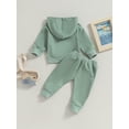 thumbnail image 3 of Inevnen Toddler Baby Boy Clothes Fall Winter Outfits Color Block Hoodie Sweatshirt Tops Jogger Pants Set, 3 of 8
