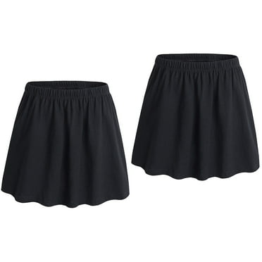2 Count Skirt Womens Blouses Lower Sweep Shirt Hemline Fake Lamination Girl Chiffon Women's