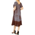thumbnail image 3 of HAPPY BAY Women's Summer Relaxed Maternity House Wear Dresses M-L Brown_AC1118, 3 of 3