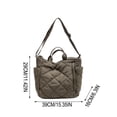 thumbnail image 3 of EGNMCR Organization and Storage, Storage Bins, Storage Containers Commute Large Capacity Tote Bag Student Class Shoulder Bag Padded Crossbody Bag Soft Handheld Cloth Bag For Women Storage ba, 3 of 6
