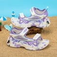 thumbnail image 5 of Gubotare Sandals for Toddler Boys Boys Girls Summer Outdoor Athletic Sport Sandals Walking Hiking Hook and Loop Adjustable Size 3.5 (Purple,3.5 Big Kid), 5 of 7