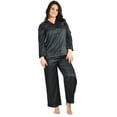 thumbnail image 3 of Up2date Fashion's Women's Striped Satin Pajamas, 3 of 3