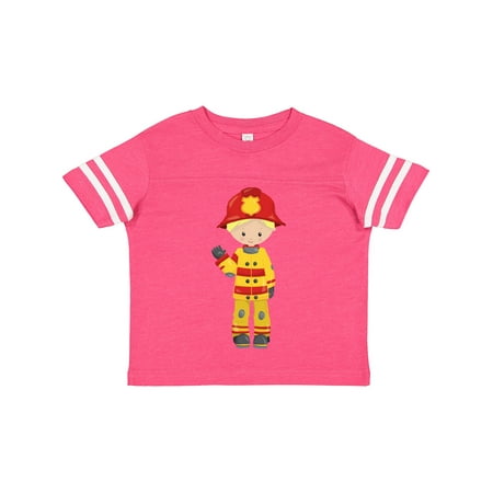 

Inktastic Fireman Firefighter Firefighting Blond Hair Gift Toddler Boy Girl T-Shirt