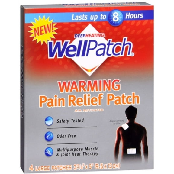 WellPatch Warming Pain Relief Patch 4 Each (Pack of 3)