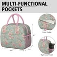 thumbnail image 6 of Lunch Bag Lunch Box for Women Reusable Insulated Lunch Cooler Bags,Large Capacity for Work Travel Picnic,Water-Resistant Pioneer Floral Rose Lunch Tote Bag Gifts for Woman Mom Pink, 6 of 6
