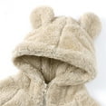 thumbnail image 5 of Mercatoo Toddler Girls Boys Full Zip Up Hooded Jacket Coat Winter Bear Ear Long Sleeve Thick Coats 1 to 7 Years for Boys, 5 of 7