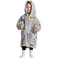 thumbnail image 5 of Wehilion 2-6YR Oversized Sweatshirt Hooded Blanket Sherpa Hoodie for Girls Boy Wearable Blanket Hoodie for Kids Toddlers, 5 of 6