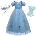 thumbnail image 1 of Vestido de princesa de verano para niñas, disfraz de Cosplay de Blancanieves, vestido de manga abullonada para niños, vestido de fiesta de cumpleaños, Vestidos 10T Gao Jinjia LED, 1 of 2