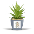 thumbnail image 1 of South Korea Landmarks Travel Map Fake Pineapple Flower Pot Vase Mini Decor, 1 of 3