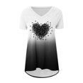 thumbnail image 4 of Soki Women's Raglan Short Sleeve V Neck Tops Printed Short Front Long Back, 4 of 4