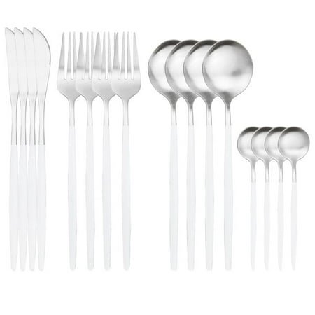 

UMMH Gold Matte Cutlery Set Knife Fork Spoons Dinnerware Set Stainless Steel Tableware Western Flatware Kitchen Silverware Set