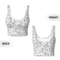 thumbnail image 5 of Lsque Black White Music Printed Women'S Sports Bra, Compression, Moisture Wicking, High-Impact Sports Bra For Women,Supportive sports bra-XX-Large, 5 of 9