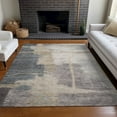 thumbnail image 4 of HomeRoots 666868 5 x 8 ft. Gray Beige & Ivory Abstract Washable Machine Made Rectangle Area Rug with UV Protection, 4 of 7