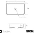 thumbnail image 4 of Karran Usa VC-501-WH Valera 18-3/4" Rectangular Vitreous China Vessel Bathroom Sink -, 4 of 6