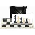 thumbnail image 2 of WE Games Tournament Black Vinyl Chess Set - Staunton Pieces - 20 in., 2 of 8