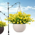 thumbnail image 6 of 6 Bundles Calla Lily Artificial Flowers Outdoor Decorations, Fake Flowers No Fade UV-Resistant Faux Plastic Flower Indoor Outside Hanging Planter Home Kitchen Garden Porch Decor (Yellow), 6 of 17