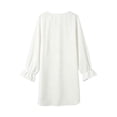 thumbnail image 5 of JIAYUE Girl Kids Nightgown Comfortable Lightweight Breathable Halloween Funny Print Long Sleeve Ruffle Round Neck Button Front Loose Fit Cute Pajamas For Party Family Indoor Loungewear, 5 of 5
