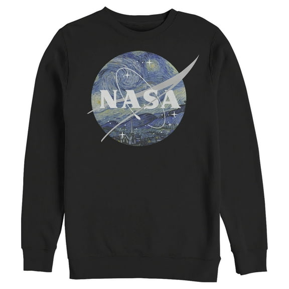 Men's NASA Starry Night Logo Sweatshirt Black X Large